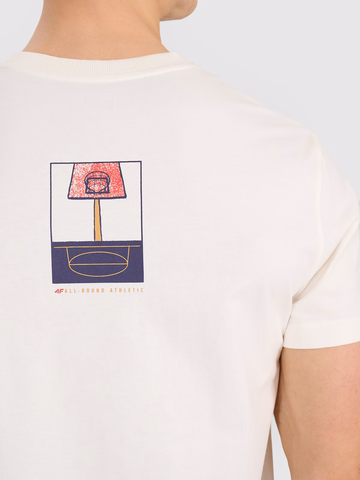 T-shirt oversize z nadrukiem męski - czarny