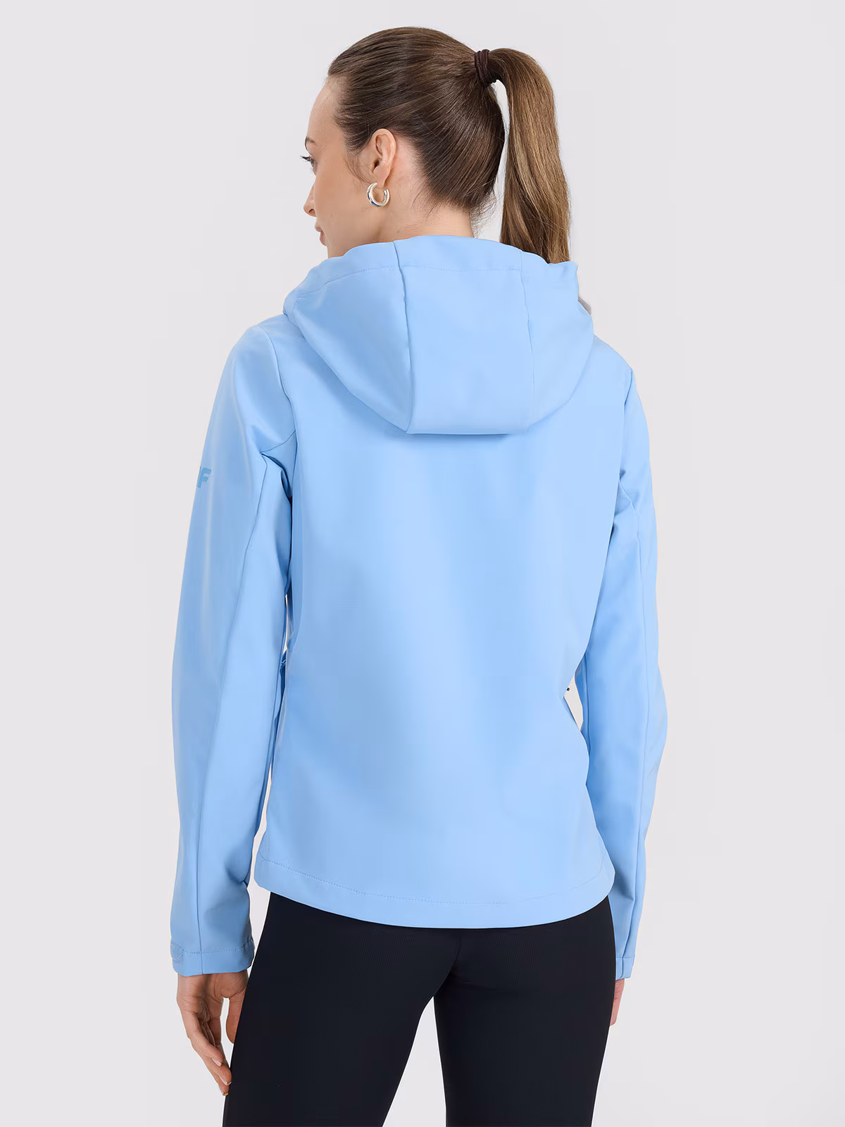 Kurtka softshell wiatroodporna membrana 5000 damska - czarna