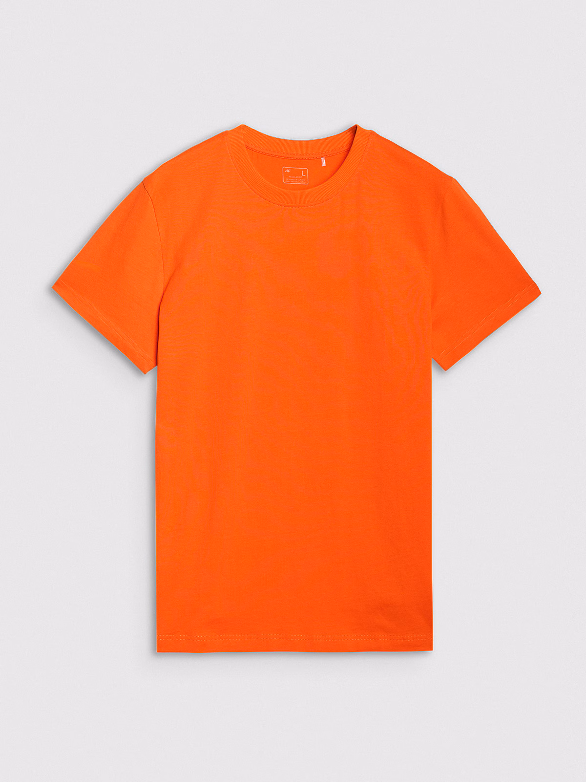 T-shirt regular z nadrukiem męski - beżowy