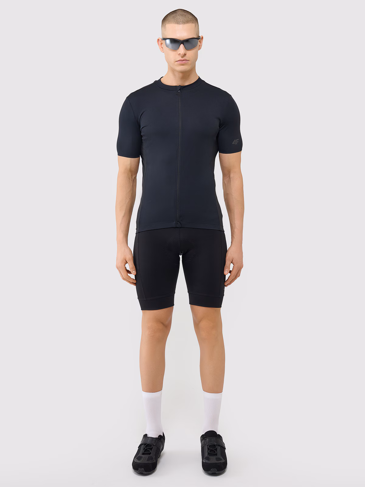 Koszulka rowerowa rozpinana męska - pomarańczowa