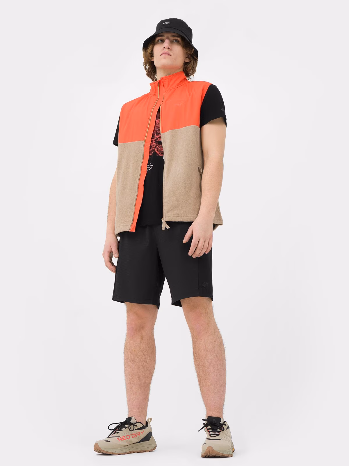 Bezrękawnik trekkingowy z mikropolaru męski