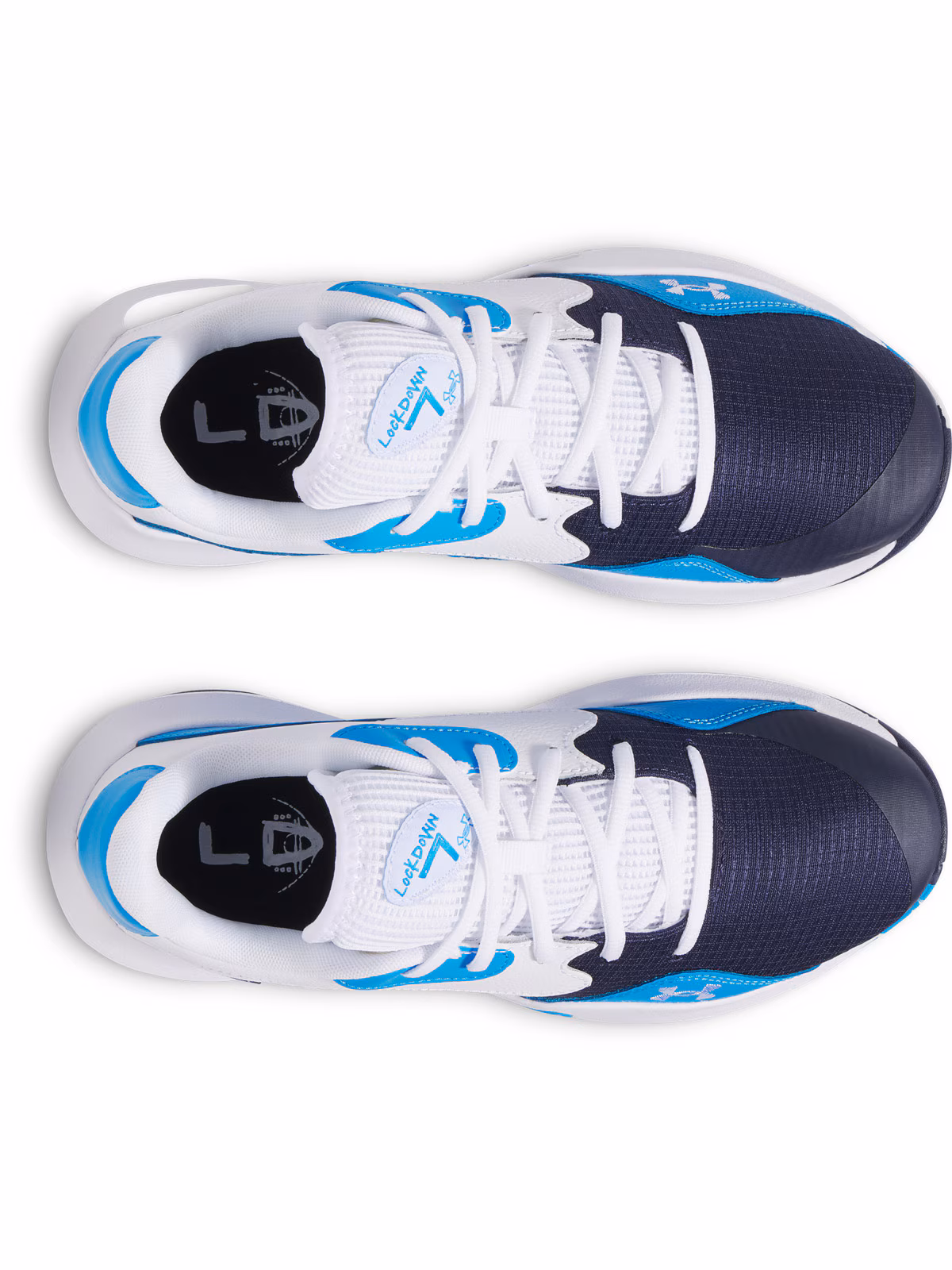 Buty do koszykówki uniseks Under Armour UA Lockdown 7 Low - niebieskie