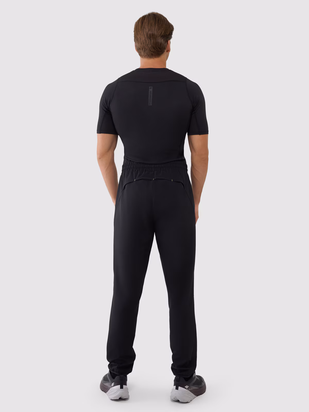 Spodnie treningowe szybkoschnące męskie - czarne