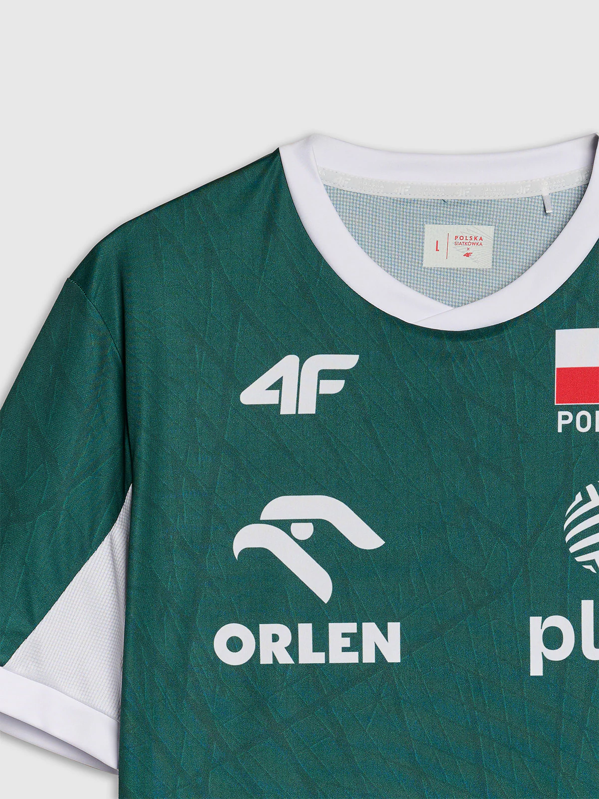 Koszulka meczowa replika domowa męska 4F x Polska Siatkówka - biała
