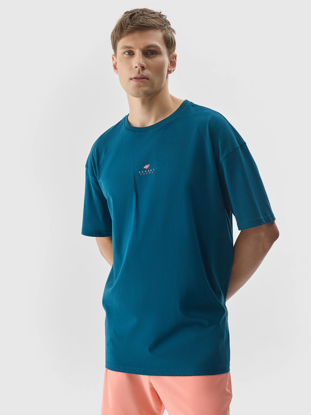 Spodenki plażowe męskie - pomarańczowe