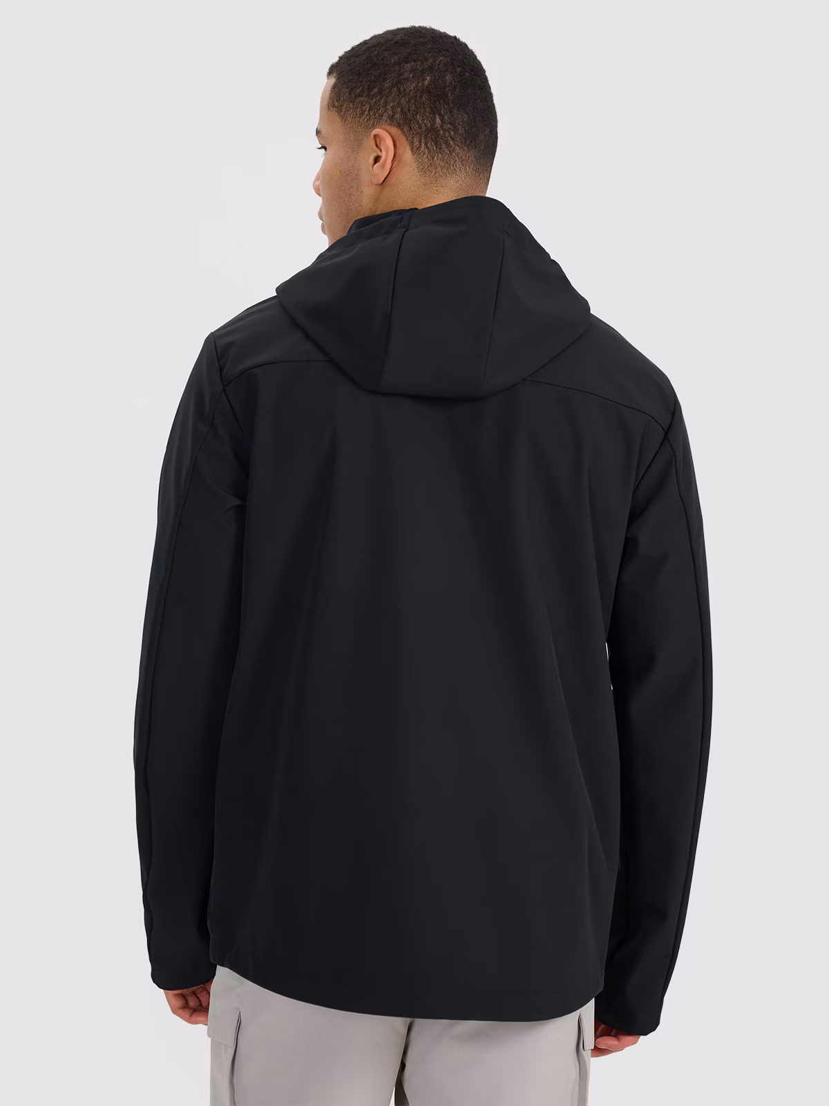 Kurtka softshell wiatroodporna membrana 8000 męska - czarna