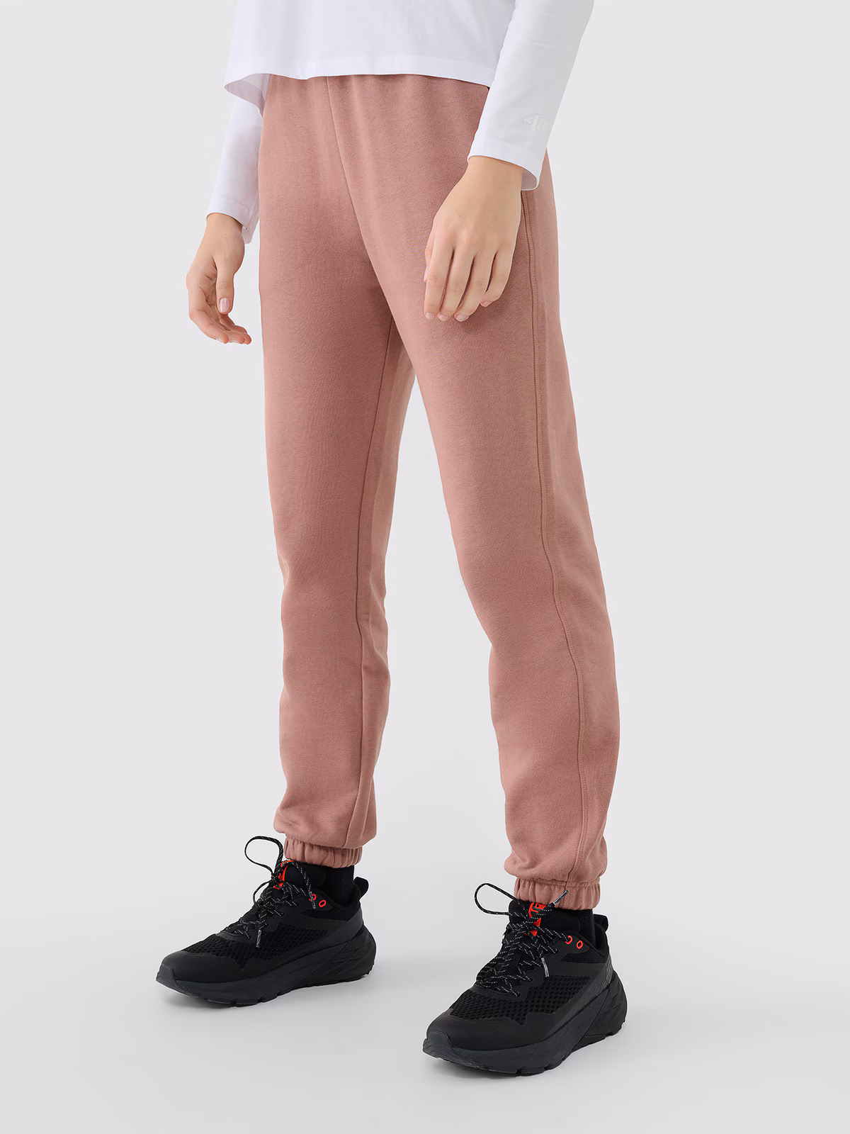 Spodnie dresowe joggery damskie - szare