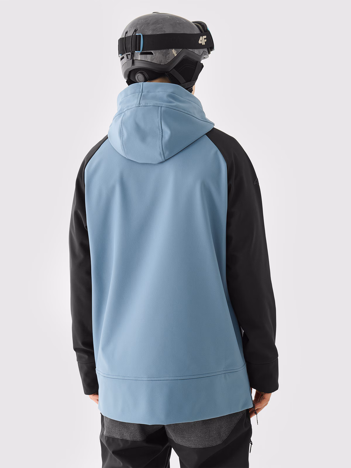 Długa bluza snowboardowa z softshellu membrana 5000 męska - granatowa