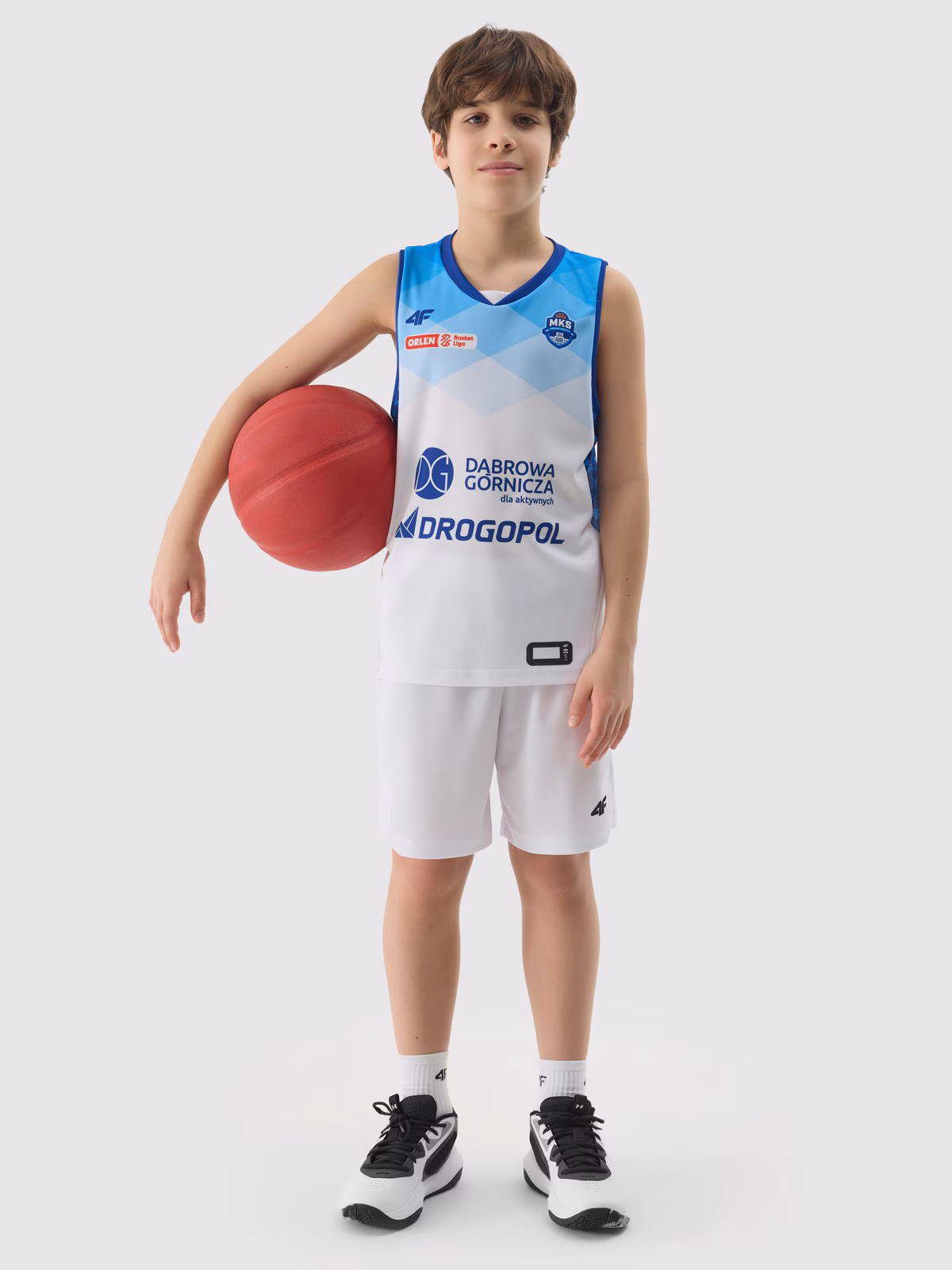 Tank top replika domowy z sezonu 2023/24 dziecięcy 4F x MKS Dąbrowa Górnicza - multikolor