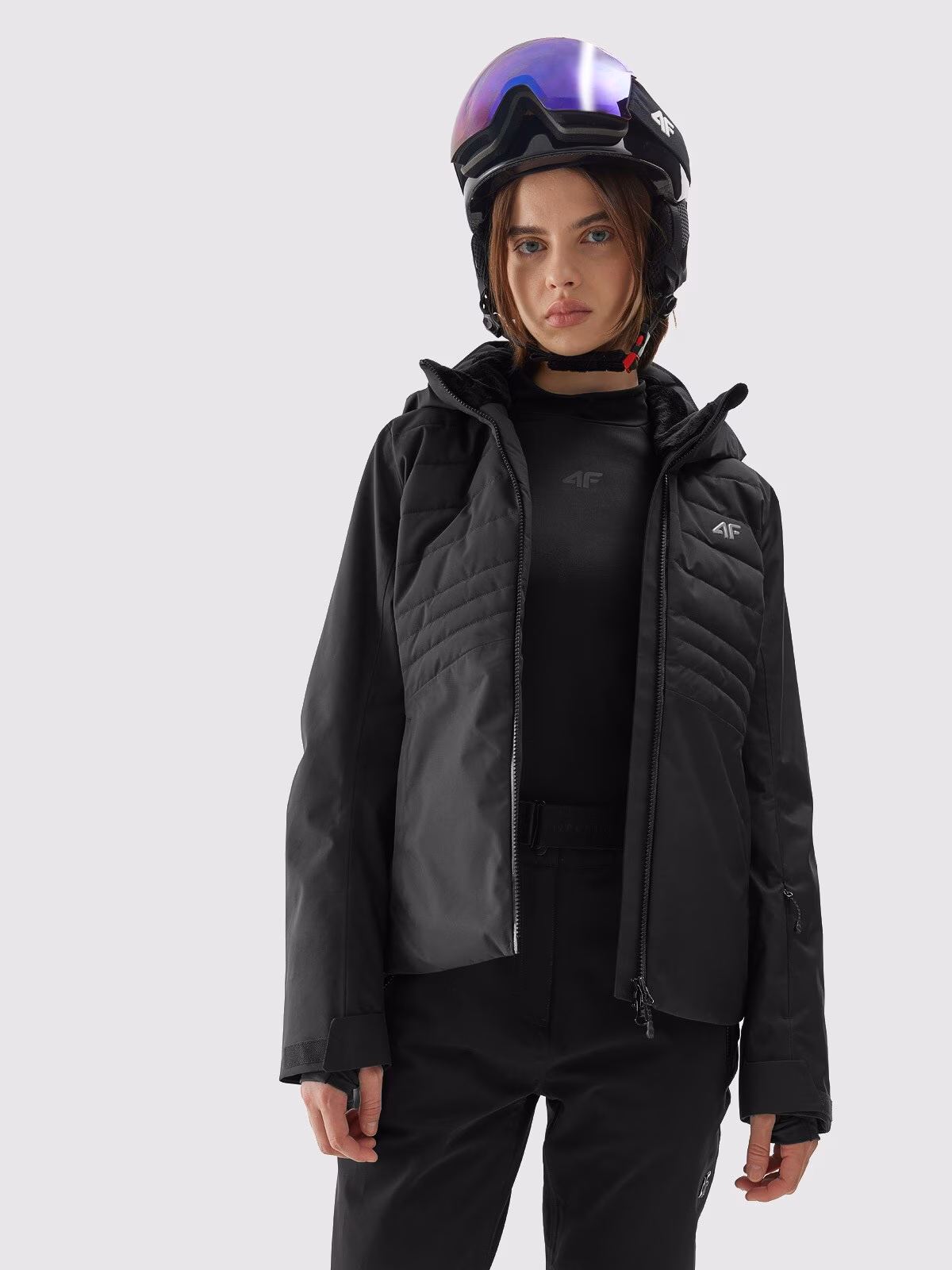 Kurtka narciarska 4FPro membrana Dermizax 20000 damska - czarna
