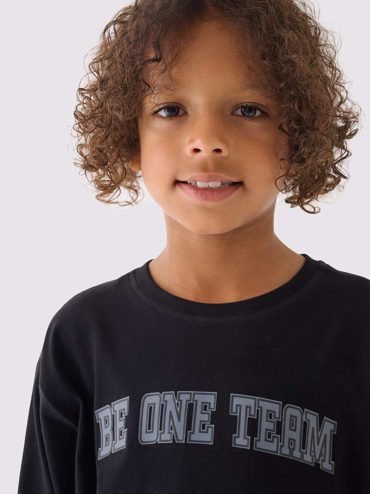 Longsleeve oversize chłopięcy - czarny