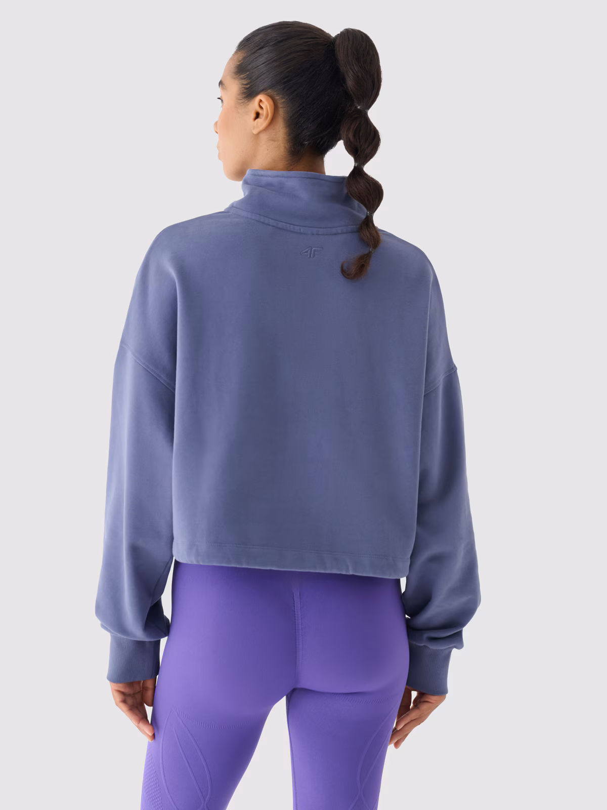 Bluza dresowa bez kaptura damska 4F x Anna Lewandowska - fioletowa