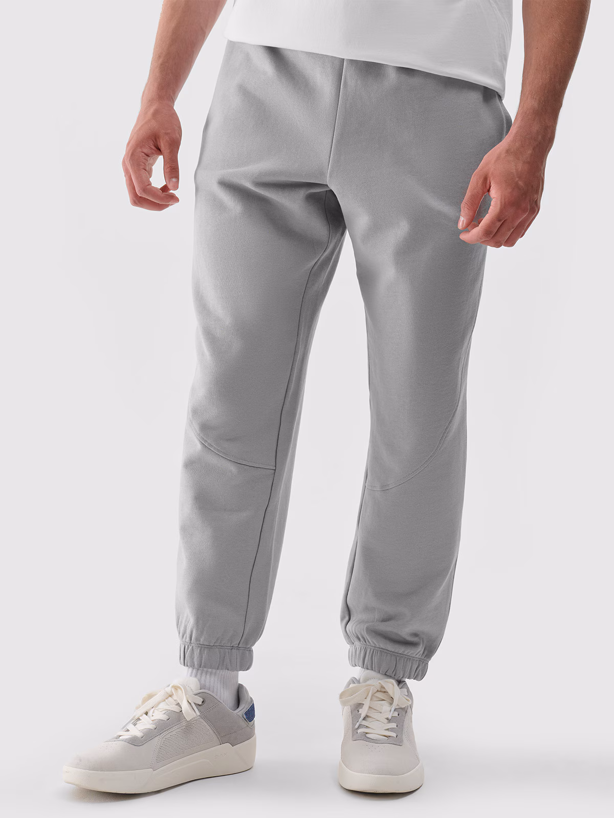 Spodnie dresowe joggery męskie - szare