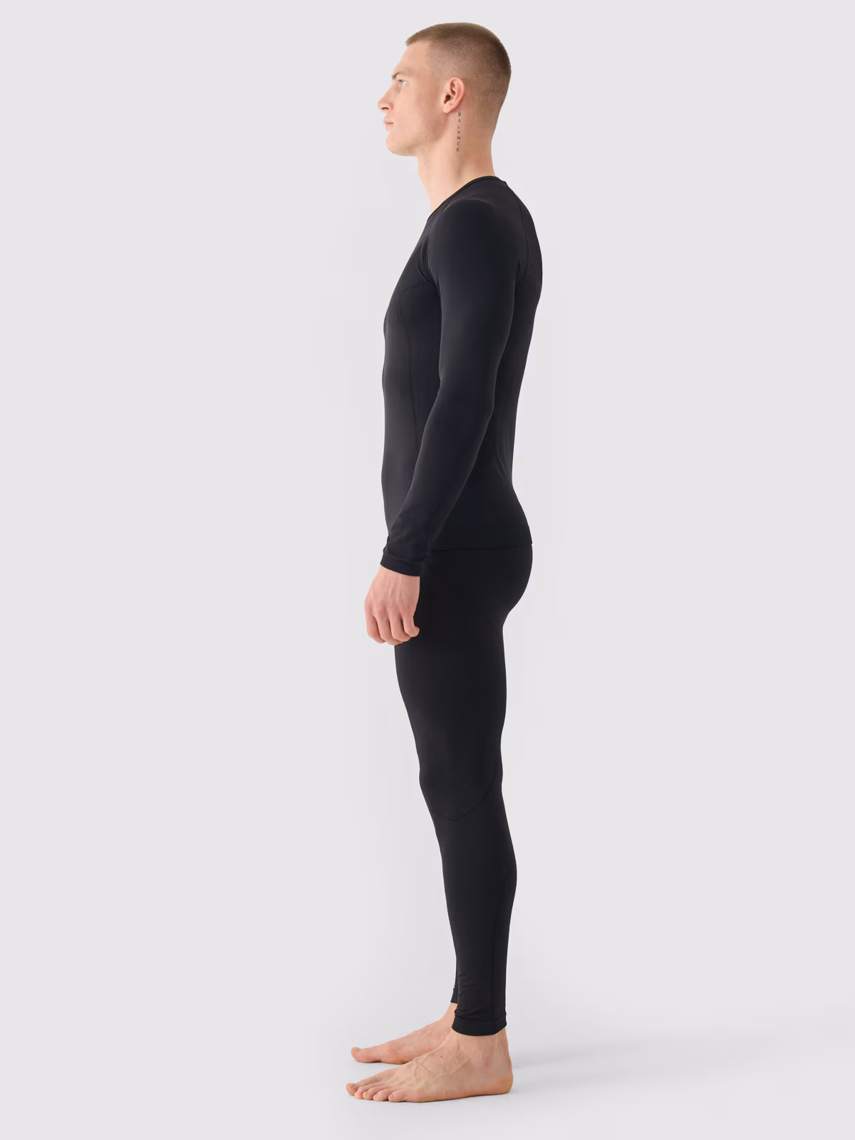 Bielizna termoaktywna bezszwowa (dół) męska - czarna