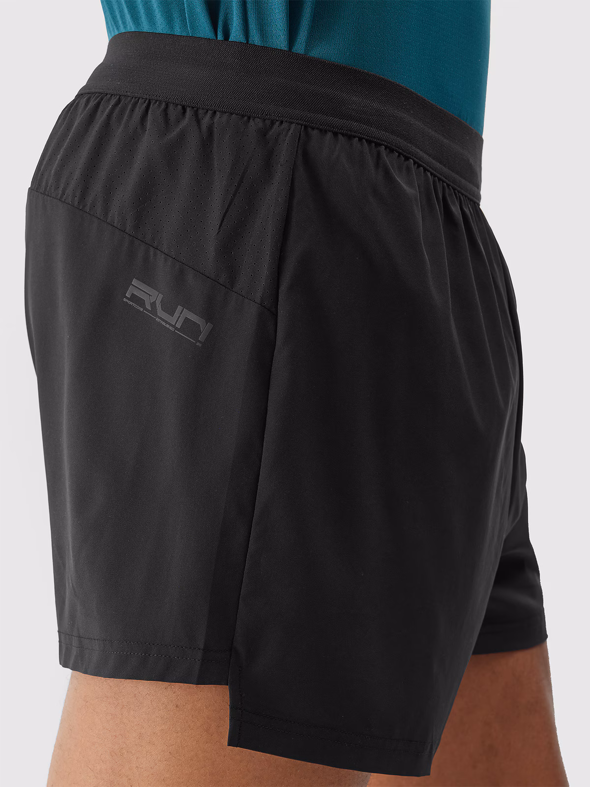 Spodenki do biegania szybkoschnące męskie - czarne