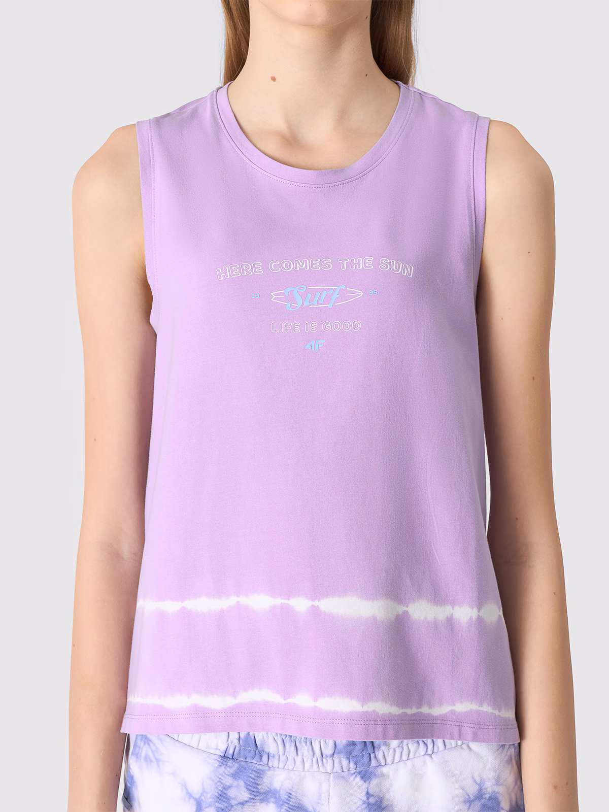 Top z nadrukiem dziewczęcy - fioletowy