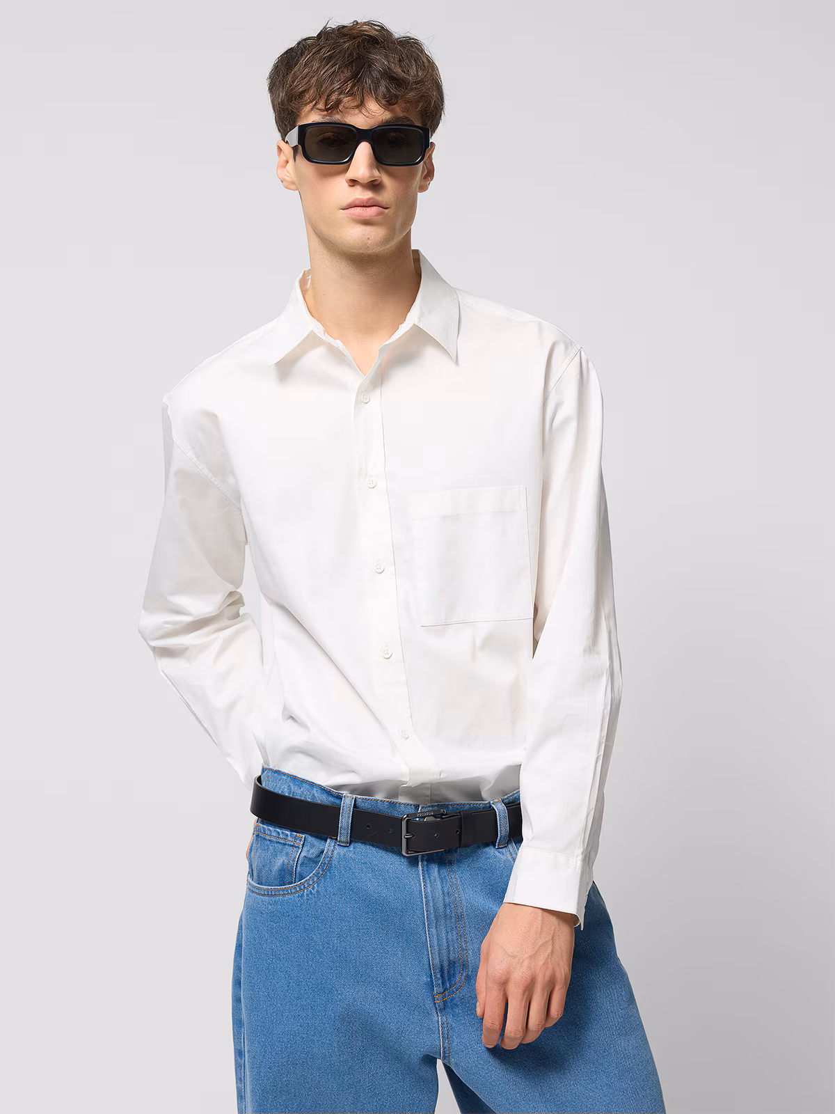 Koszula bawełniana męska Outhorn - biała