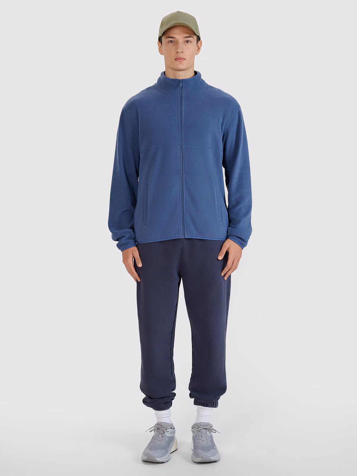 Polar regular ze stójką męski - oliwkowy