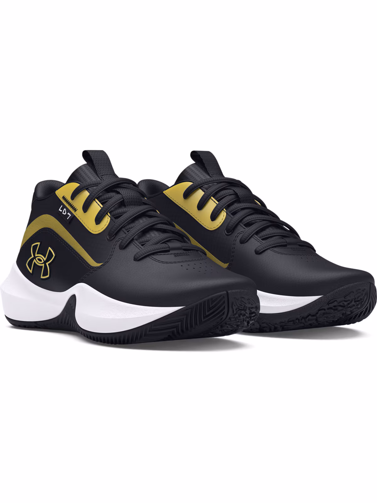 Buty do koszykówki dziecięce Under Armour UA Gs Lockdown 7 - niebieskie