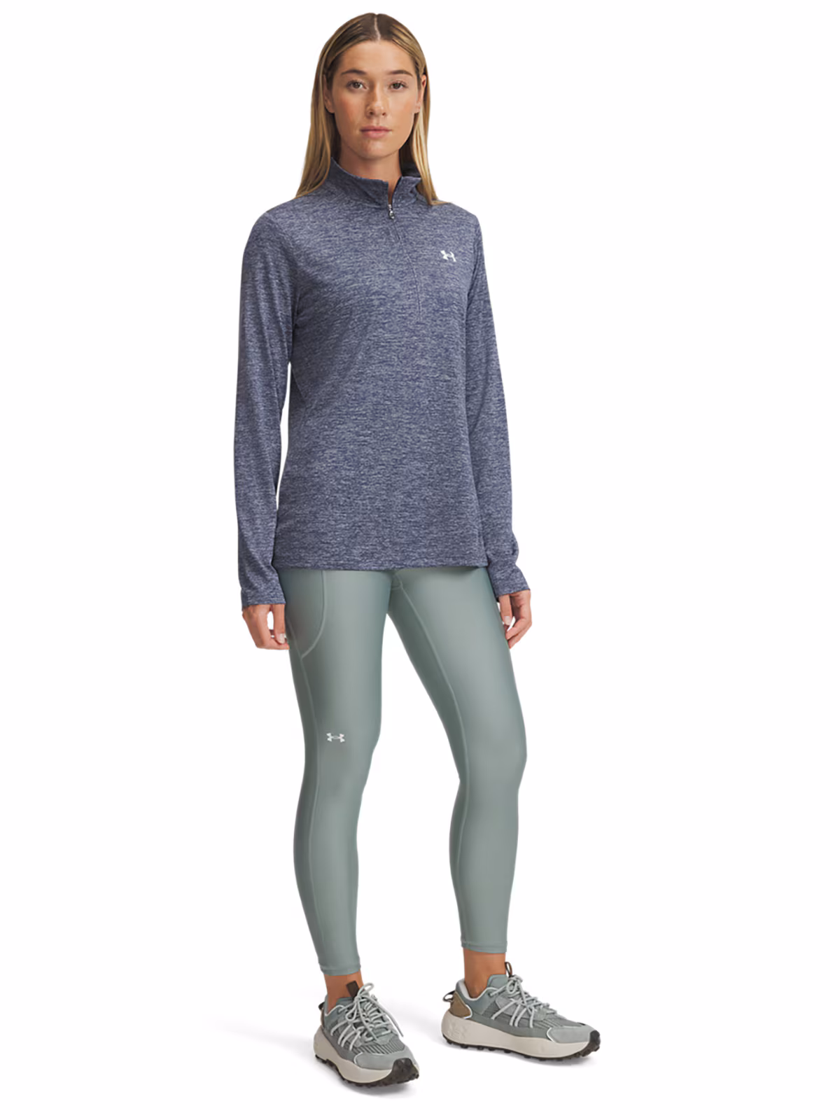 Legginsy treningowe damskie Under Armour Tech Hi Ankle Leg - różowe