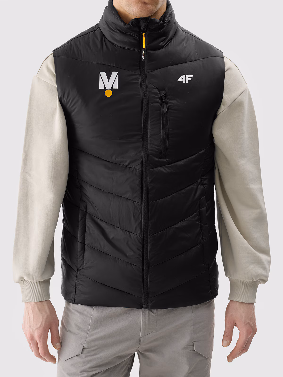 Bezrękawnik puchowy z wypełnieniem syntetycznym uniseks 4F x Drift Masters - czarny