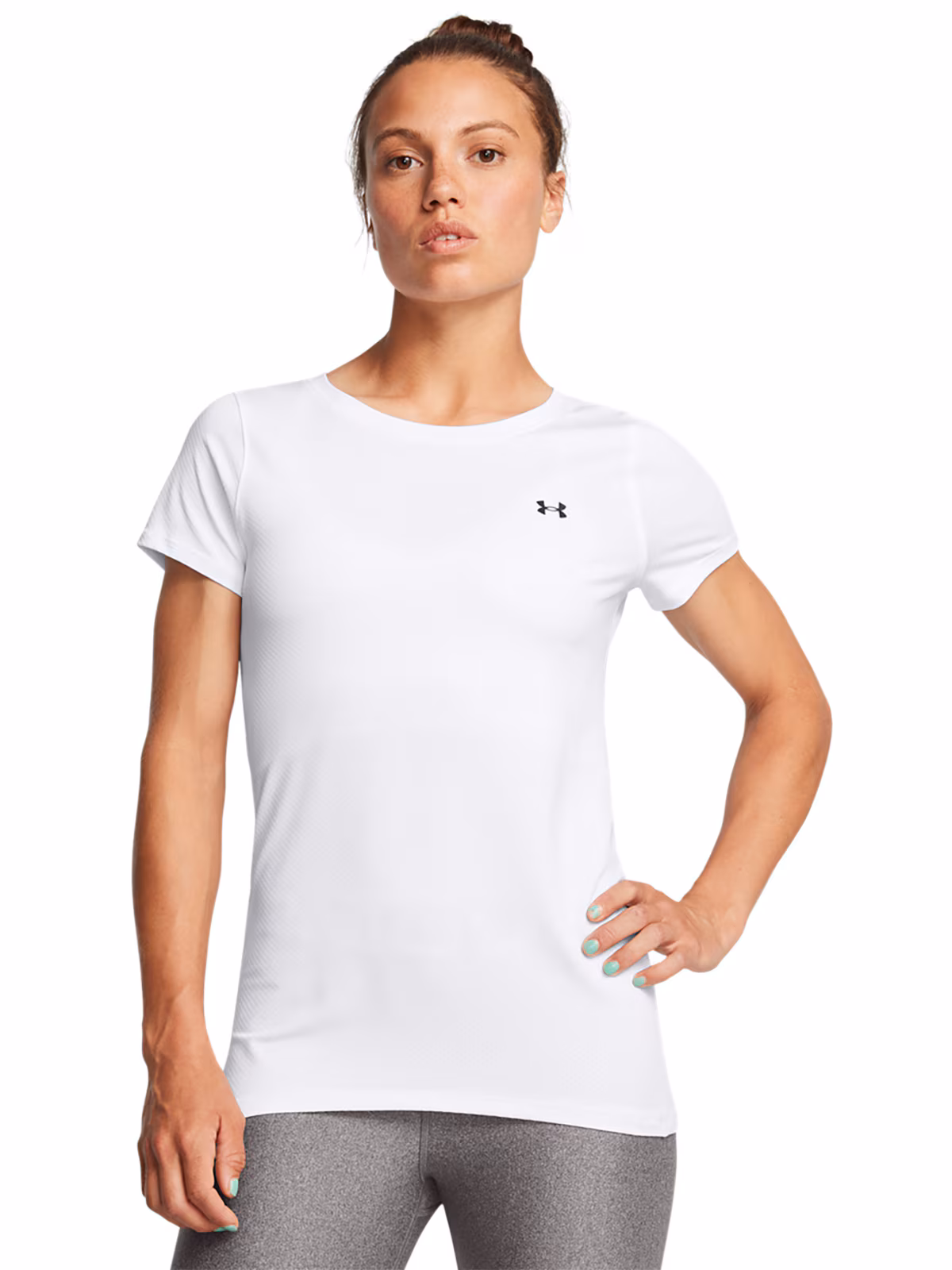 Koszulka treningowa damska UNDER ARMOUR HG Armour SS - biała