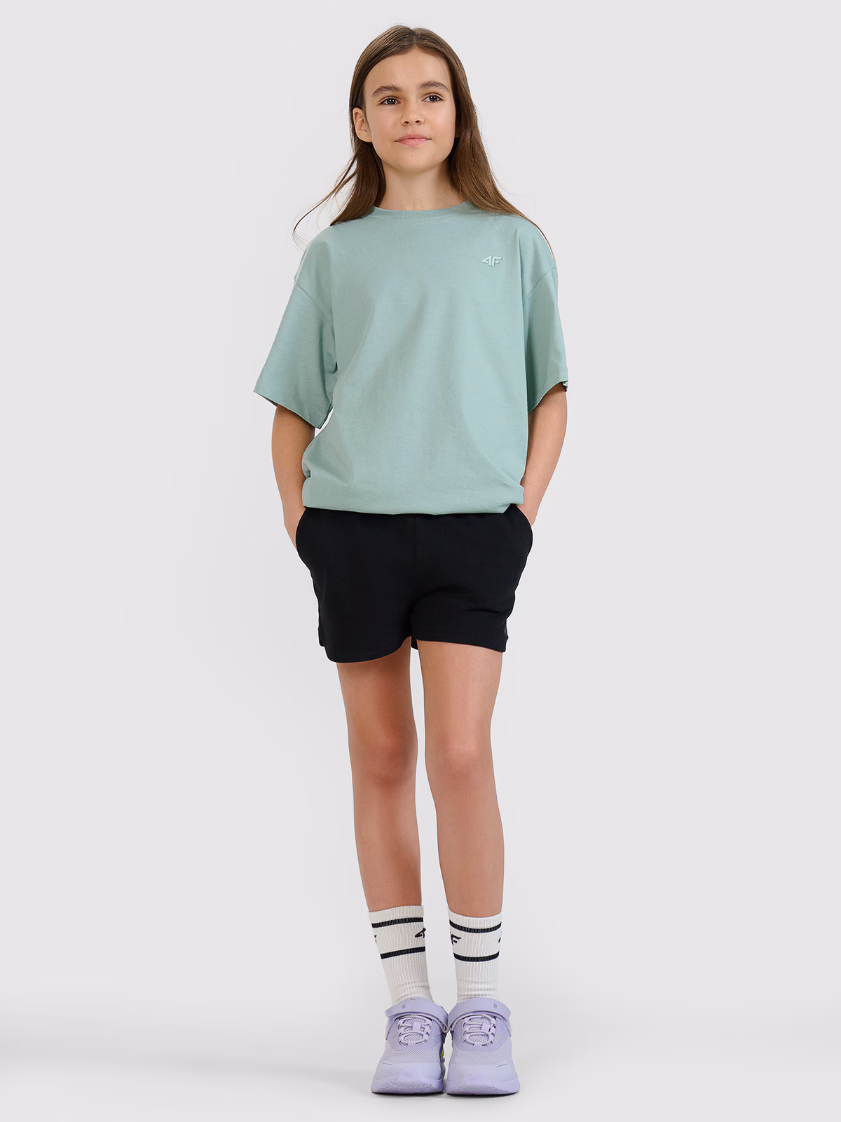 Spodenki dresowe dziewczęce - czarne