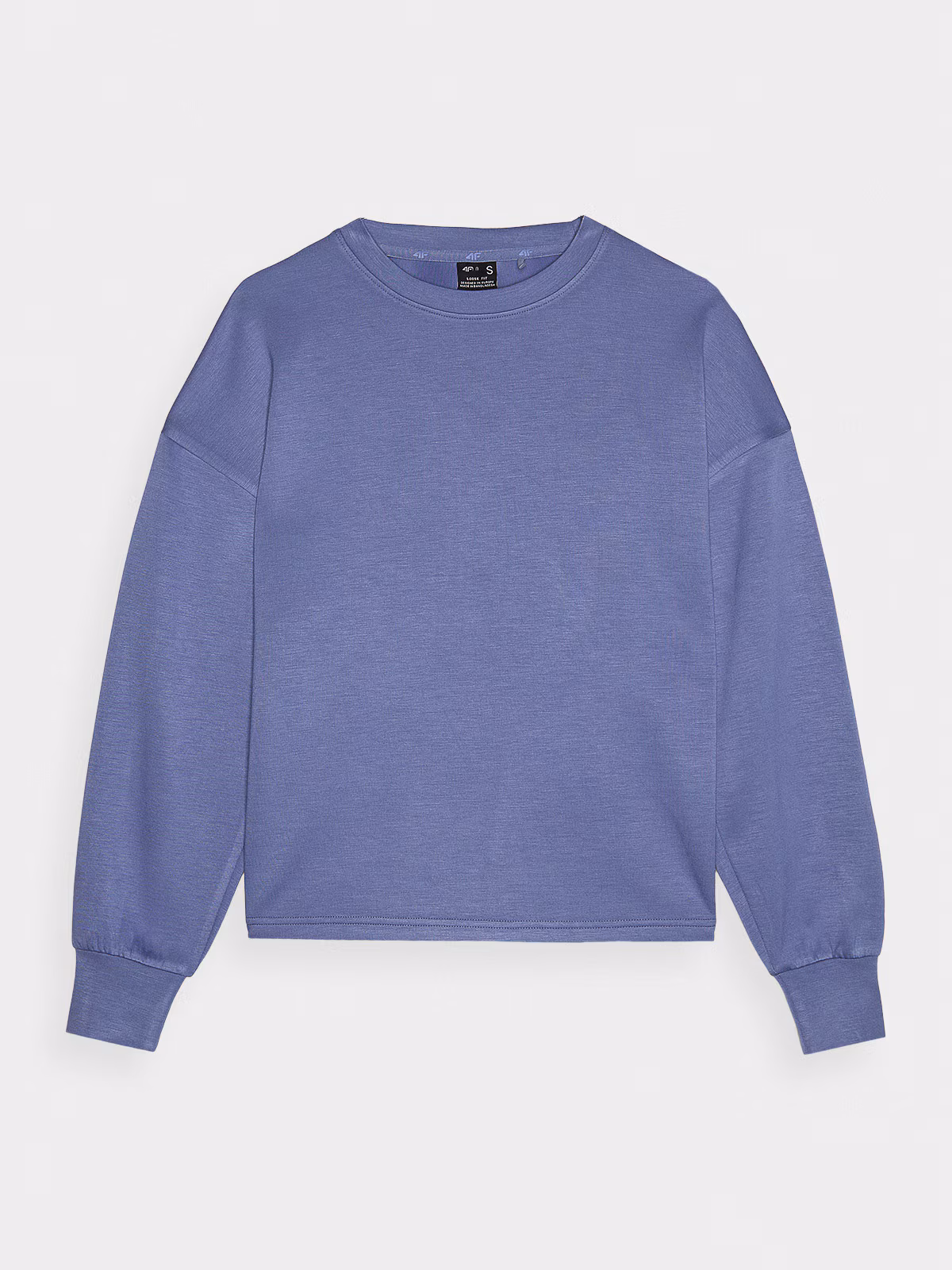 Bluza dresowa cropped z modalem damska - granatowa