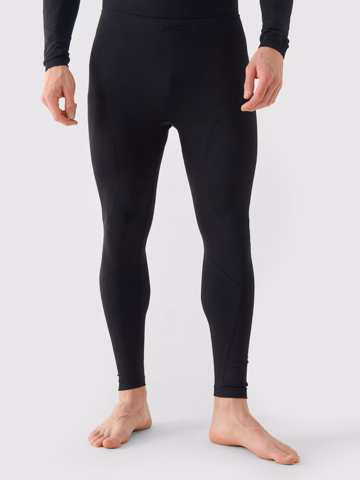 Bielizna termoaktywna bezszwowa (dół) męska - czarna