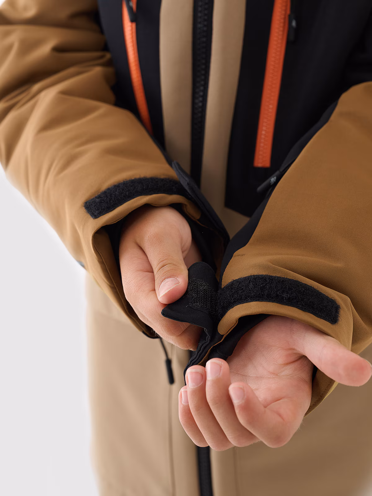 Kurtka snowboardowa membrana 10000 chłopięca - brązowa