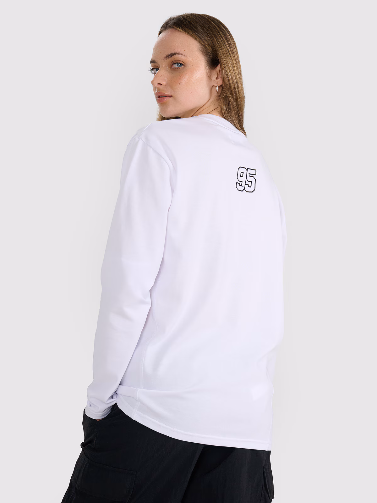 Longsleeve regular męski 4F x Bartosz Zmarzlik - biały