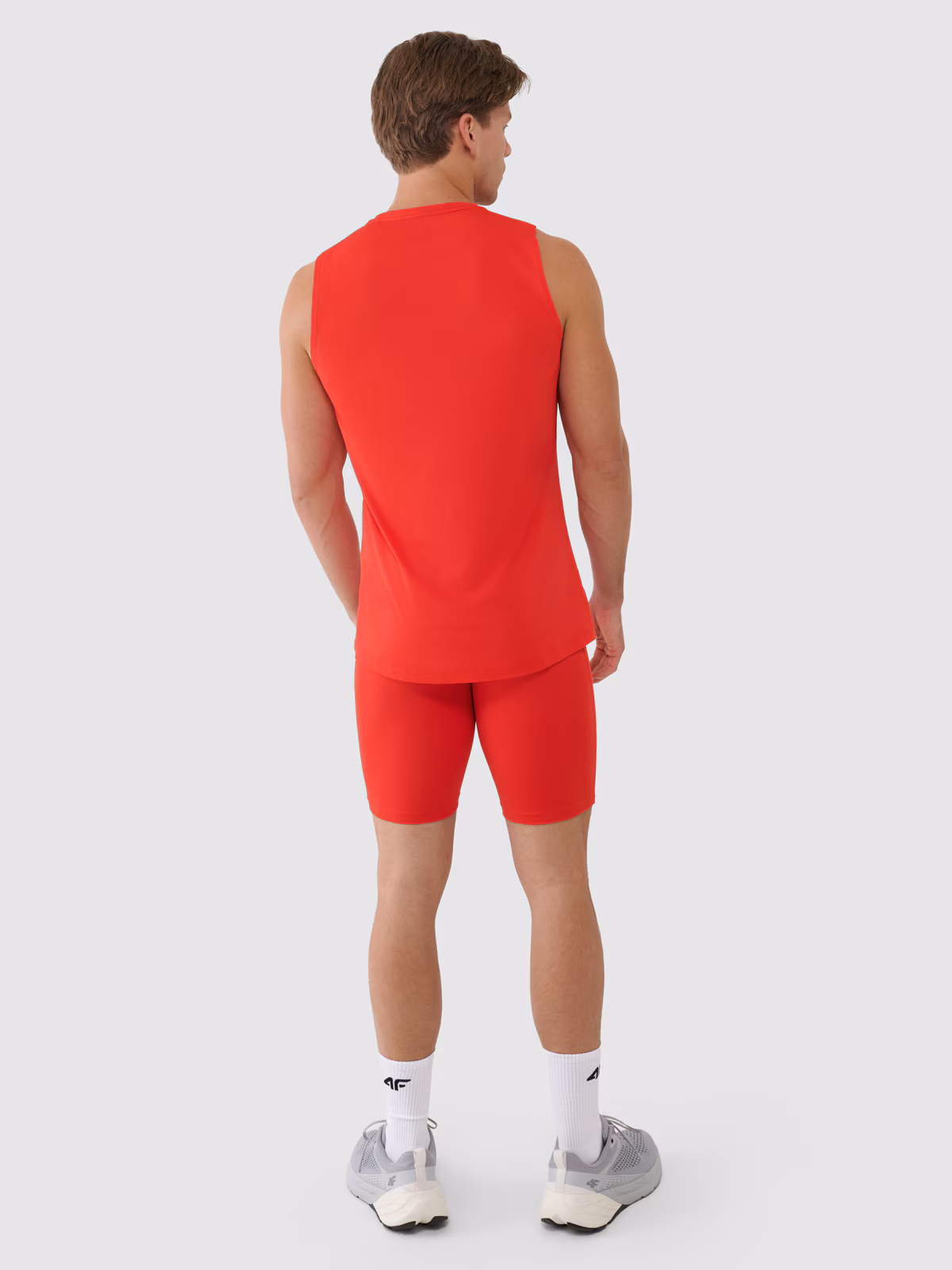 Legginsy krótkie treningowe męskie - żółte