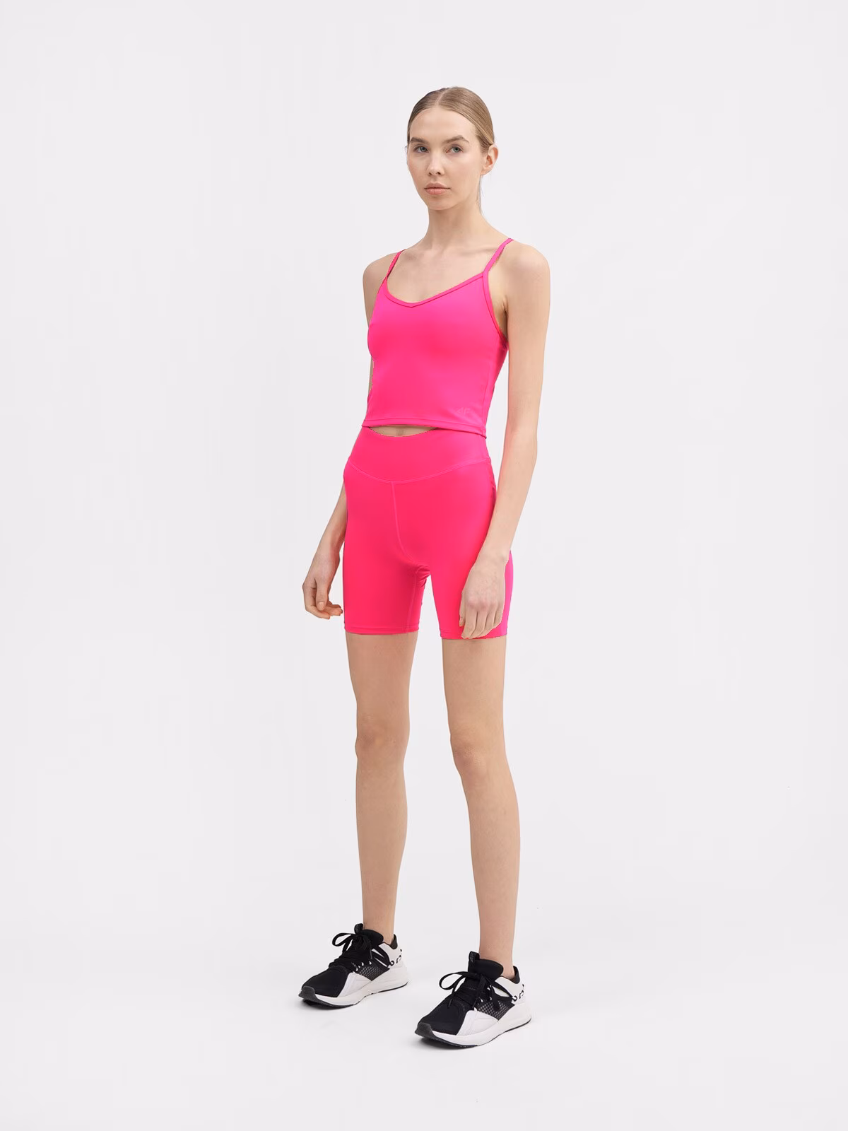 Crop top slim gładki damski