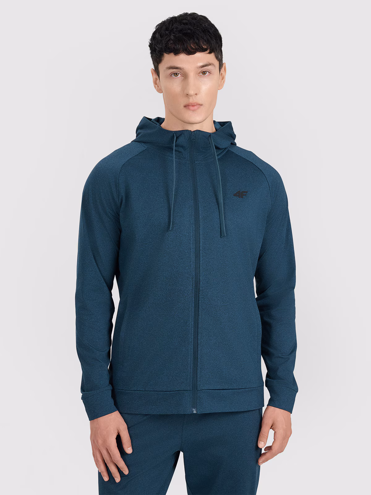 Bluza treningowa regular szybkoschnąca męska - granatowa