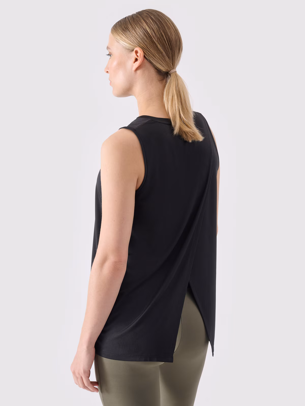 Top treningowy ciążowy oversize damski - czarny