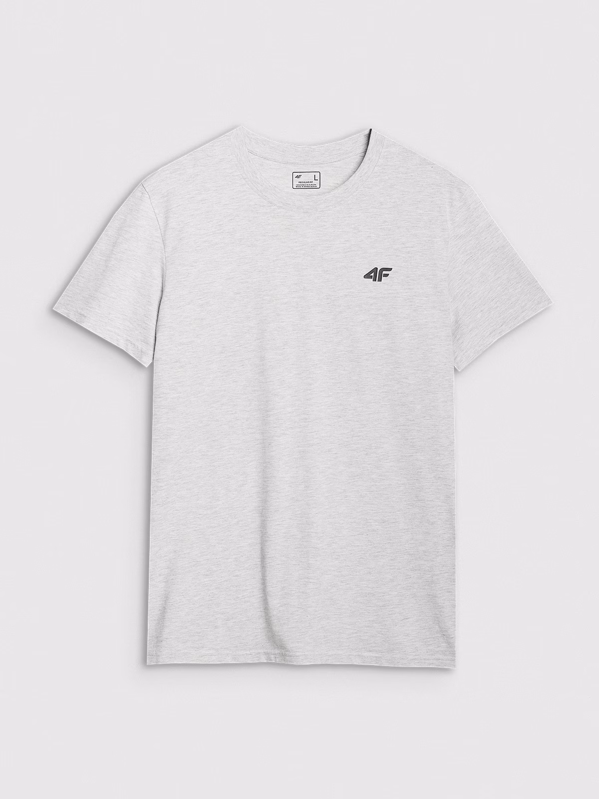 T-shirt regular gładki męski - czarny