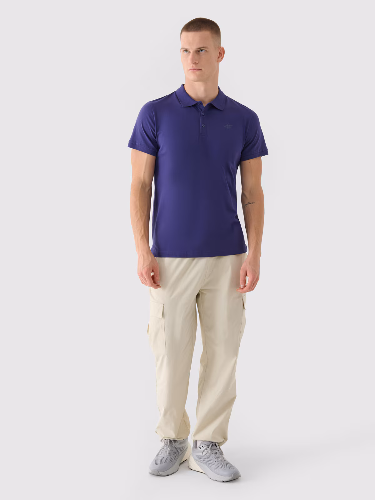 Koszulka polo regular męska - granatowa