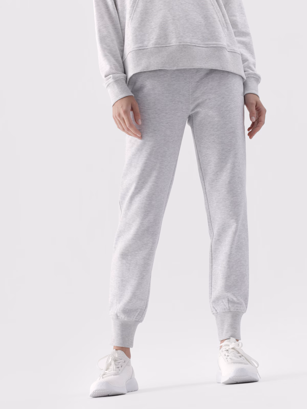 Spodnie dresowe joggery damskie - szare