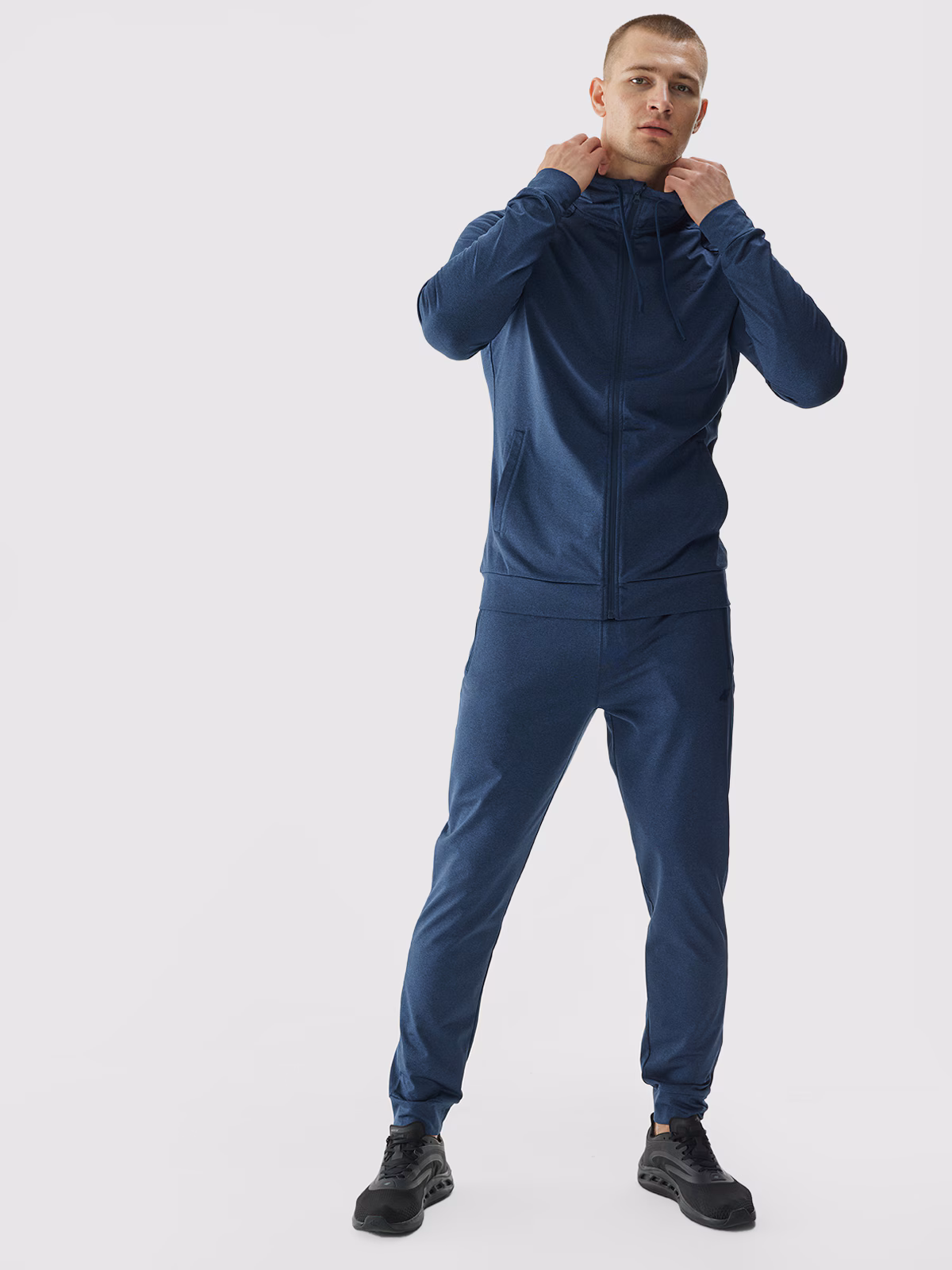 Spodnie treningowe szybkoschnące męskie - turkusowe