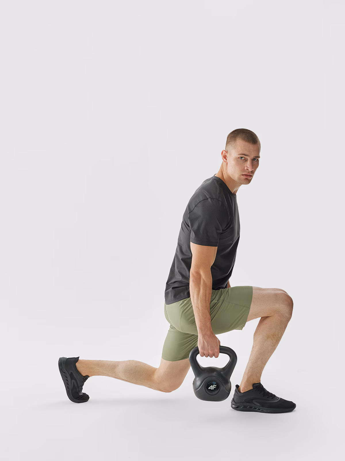 Spodenki treningowe regular szybkoschnące męskie - szare