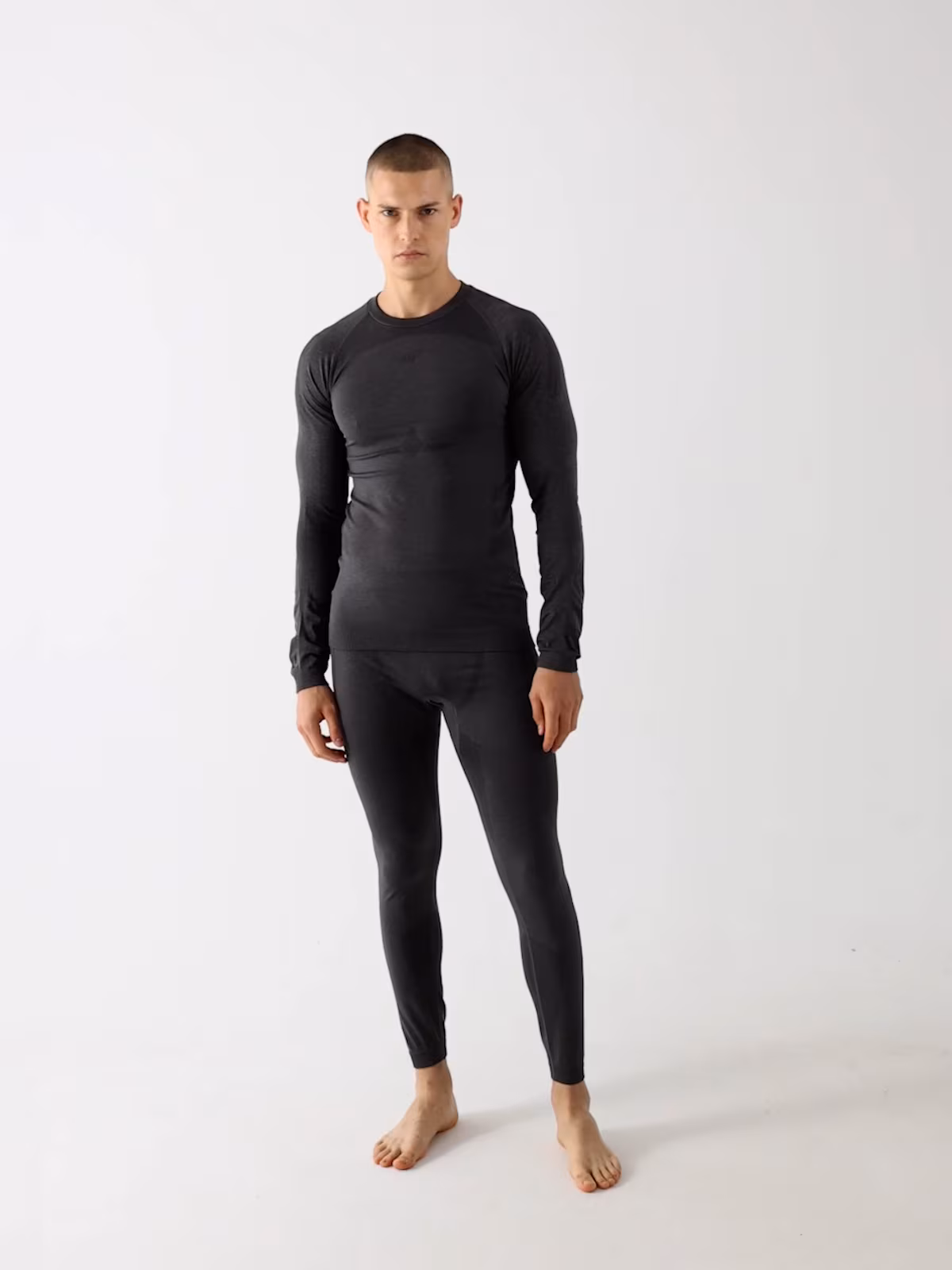 Bielizna termoaktywna bezszwowa (dół) męska - czarna