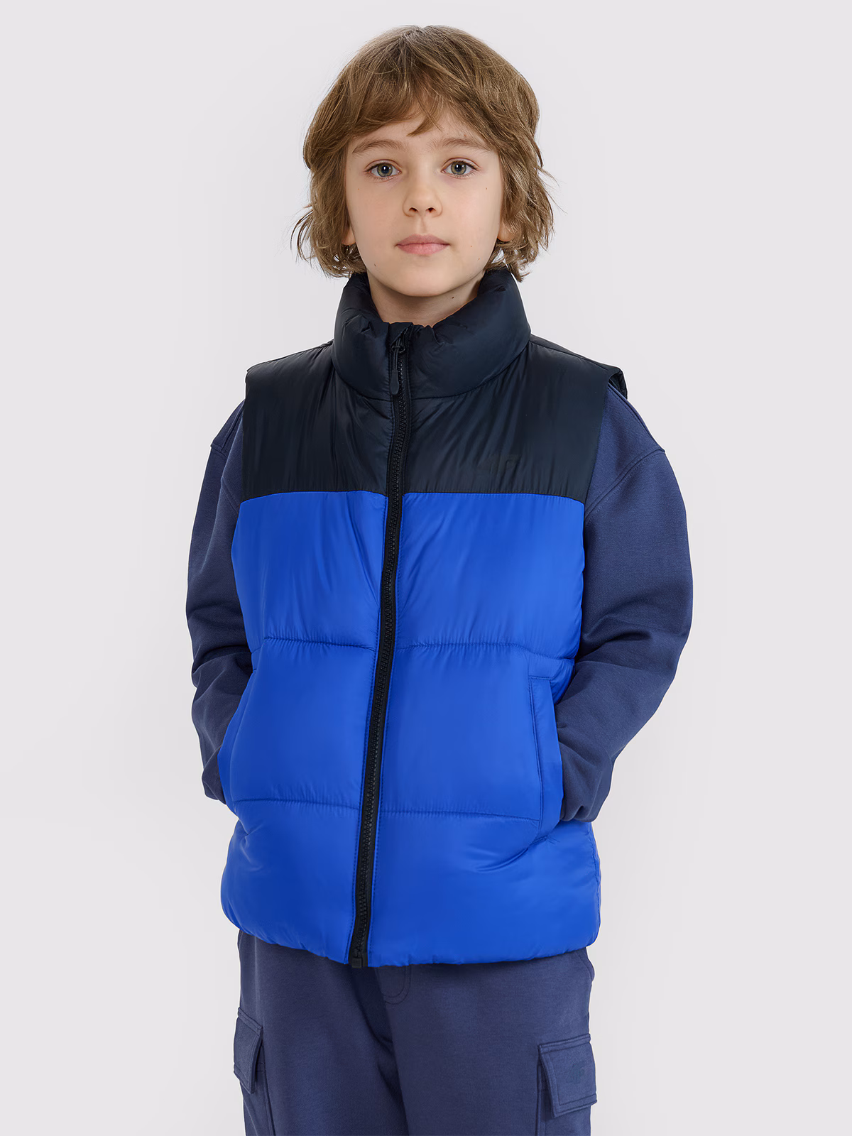 Bezrękawnik puchowy z wypełnieniem syntetycznym chłopięcy - zielony