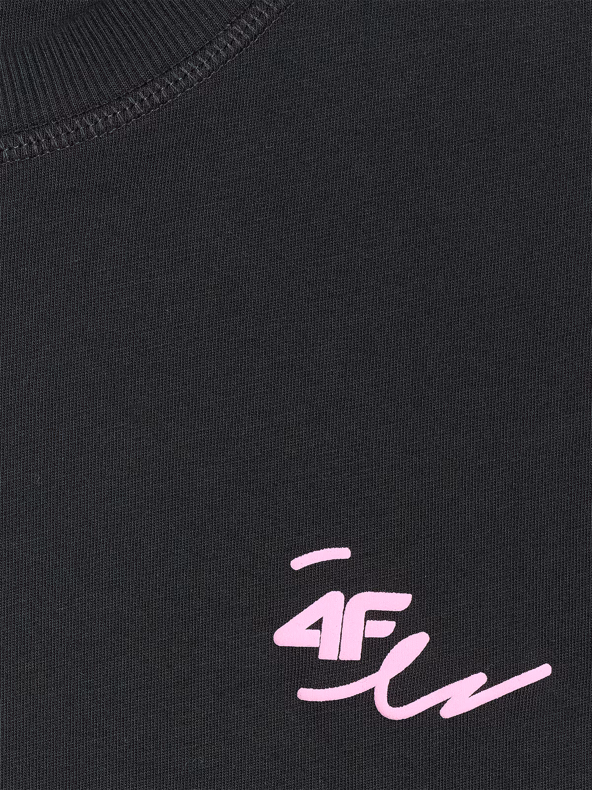 T-shirt oversize z nadrukiem damski - żółty