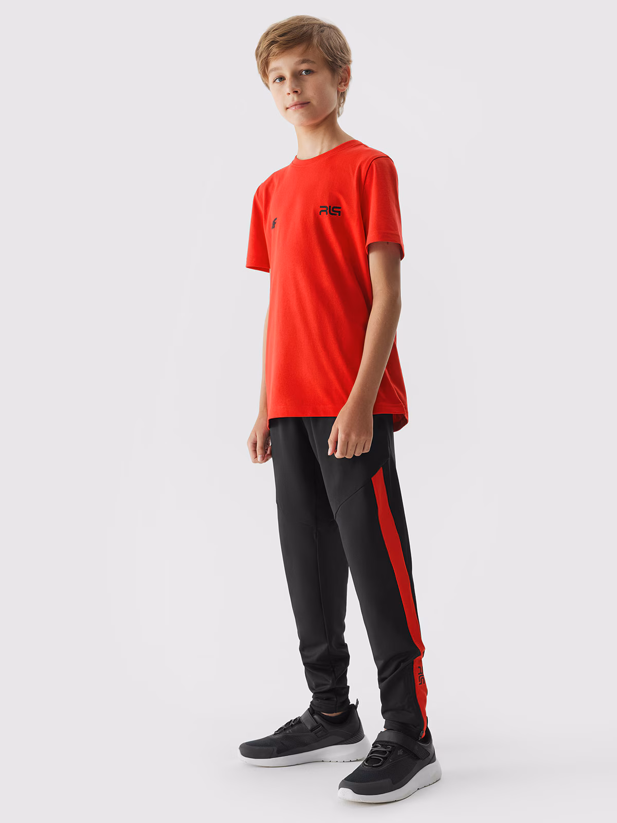 T-shirt z nadrukiem dziecięcy 4F x Robert Lewandowski - biały