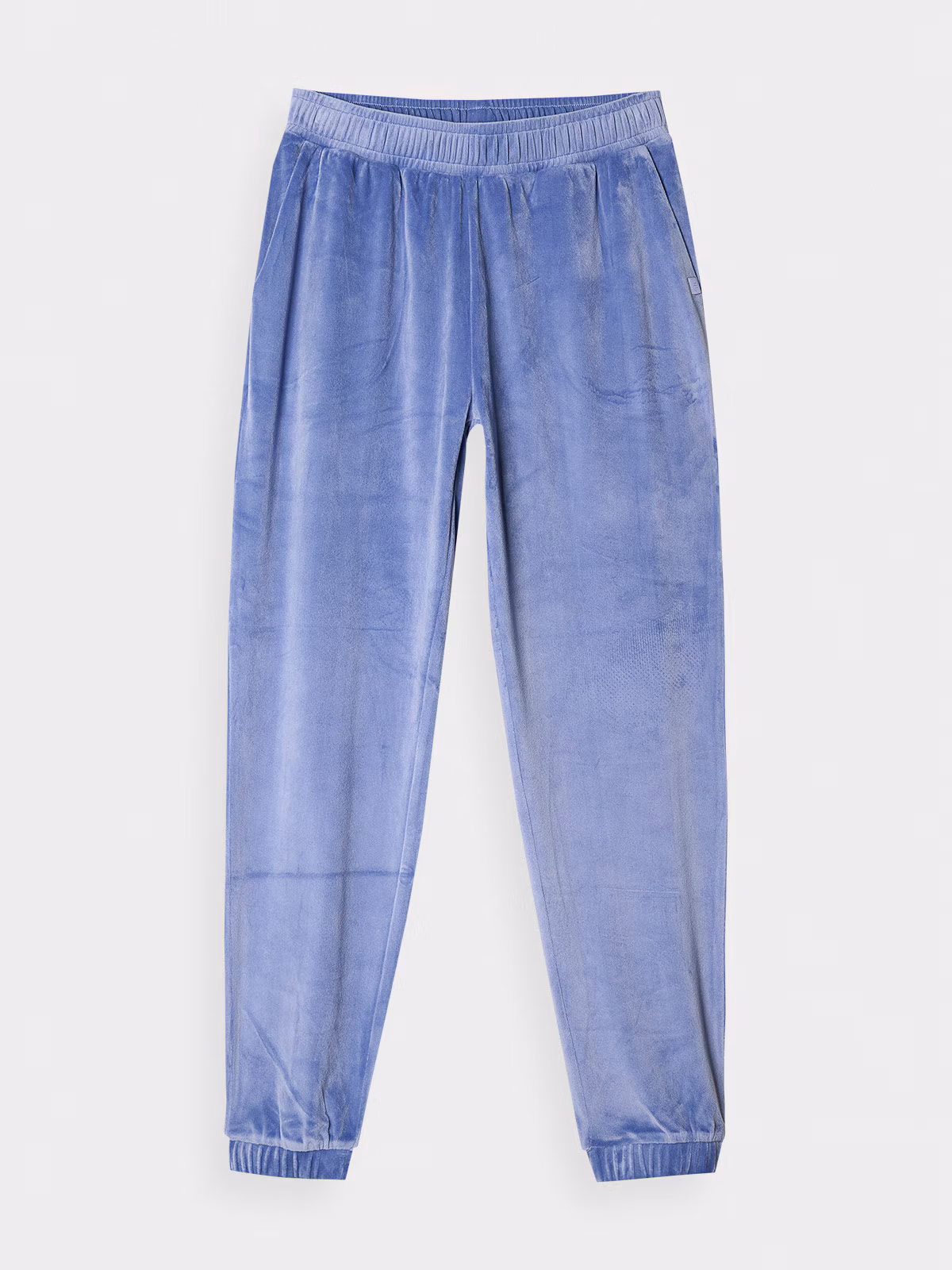 Spodnie dresowe z weluru damskie - granatowe