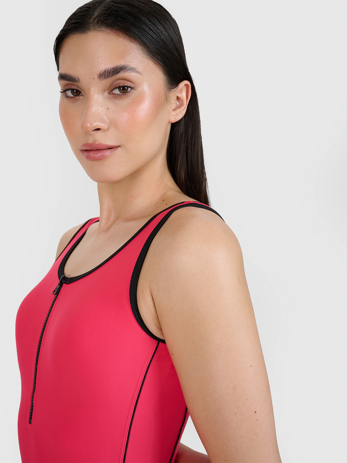 Kostium kąpielowy jednoczęściowy damski - różowy