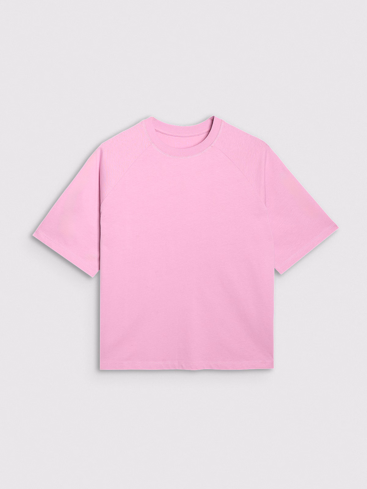 T-shirt oversize gładki damski - czarny