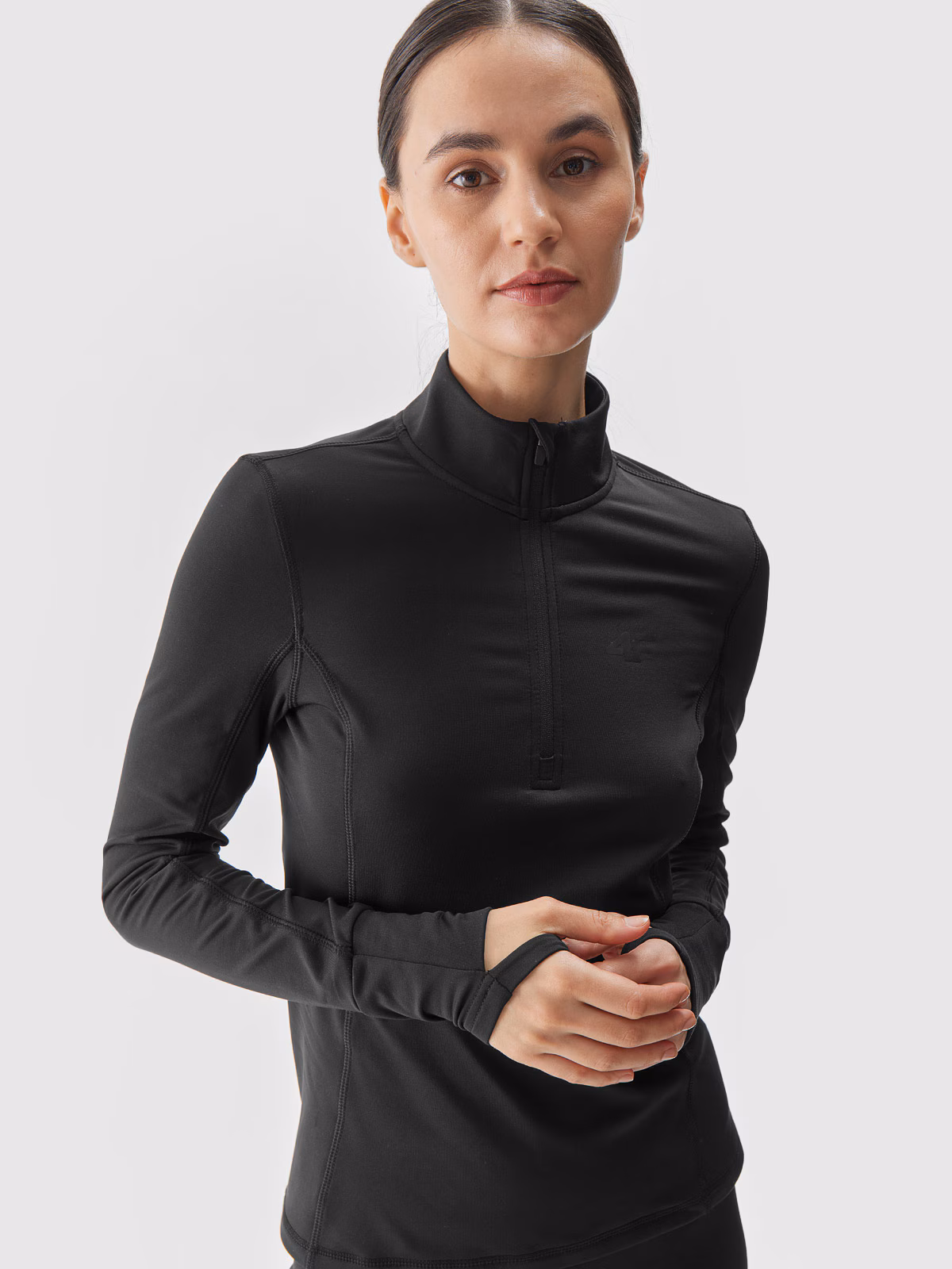 Bielizna termiczna drapana (góra) damska - czarna