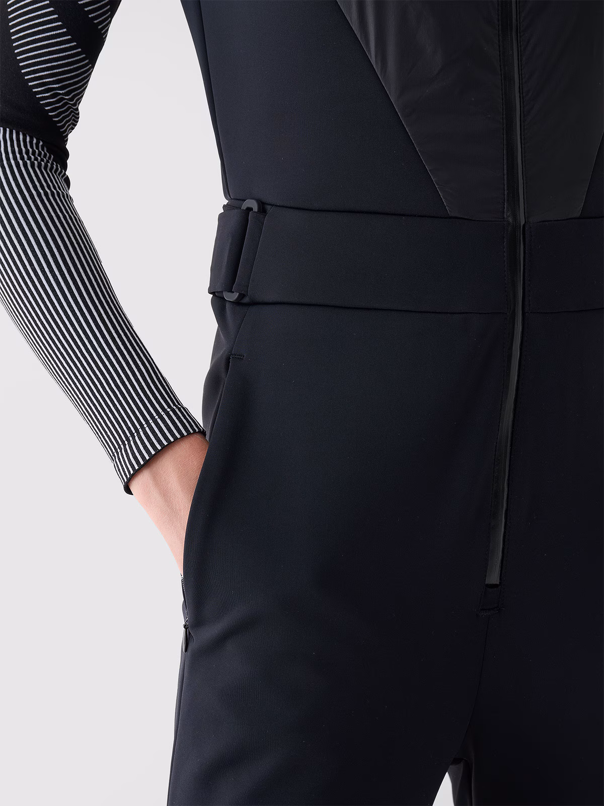 Kombinezon narciarski z softshellu membrana 15000 damski - czarny