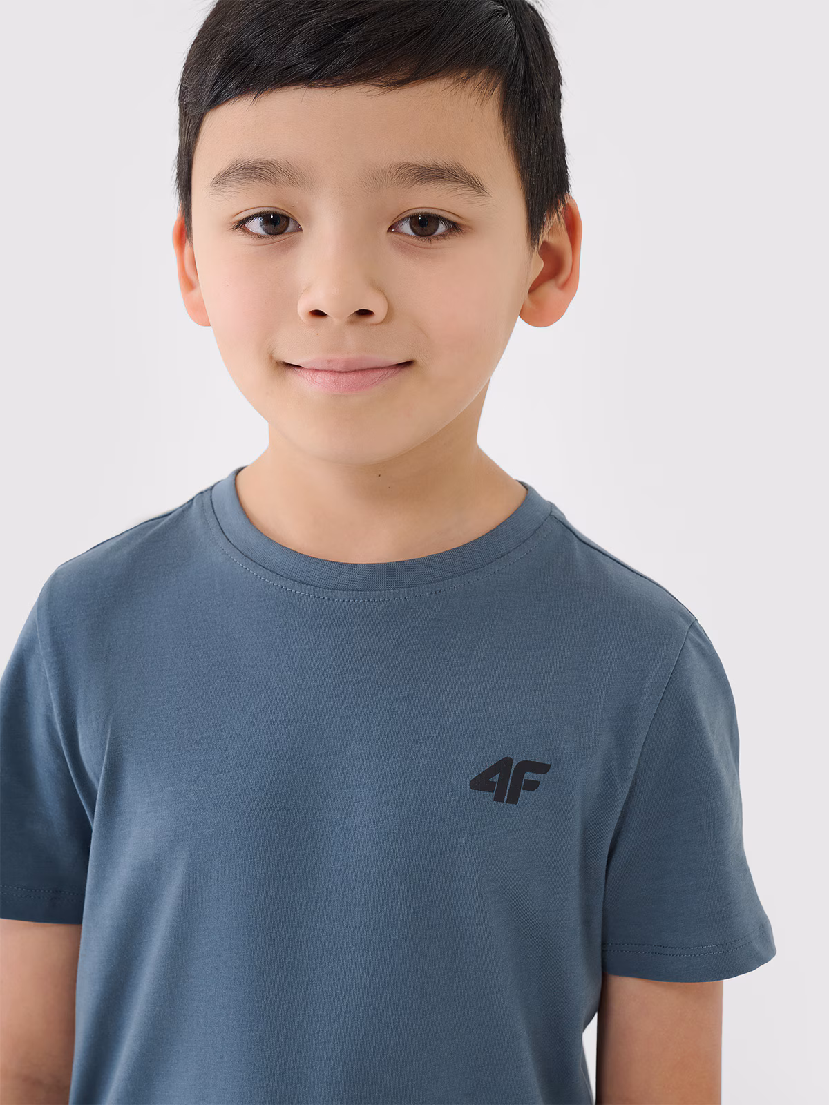 T-shirt regular gładki chłopięcy - czerwony